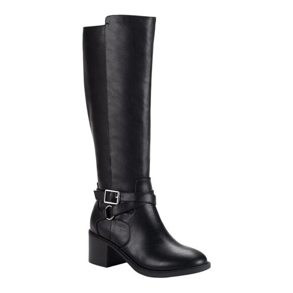Style & Co Women's Uticaa Belt Heel Riding Boots Black Size 10 - Picture 1 of 5